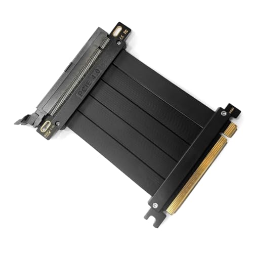 LIVASH PCI-E 4.0 16 X Grafikkarten-VerläNgerungskabel, Adapterplatine, Erweiterungsport, 180-Grad-10-Cm-Kabel von LIVASH