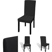 6 Stk. Schwarz Stuhlhussen Gerade Dehnbar - Hussen - Schwarz 6 Stk. Schwarz Stuhlhussen Gerade Dehnbar - Hussen - Schwarz von LIVE HOUSE