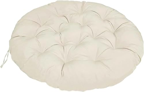 LIVEDOLLS Papasansessel Kissen, Polster Für Papasansessel,Radar Stuhl Pad, Rundes Dicke Stuhlkissen Bequem Weich Sitzkissen Hängesessel Für Indoor Outdoor Garten Stuhlauflage(Beige,70x70cm) von Livedolls