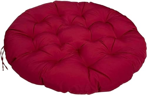 LIVEDOLLS Papasansessel Kissen, Polster Für Papasansessel,Radar Stuhl Pad, Rundes Dicke Stuhlkissen Bequem Weich Sitzkissen Hängesessel Für Indoor Outdoor Garten Stuhlauflage(Wine red,60x60cm) von Livedolls