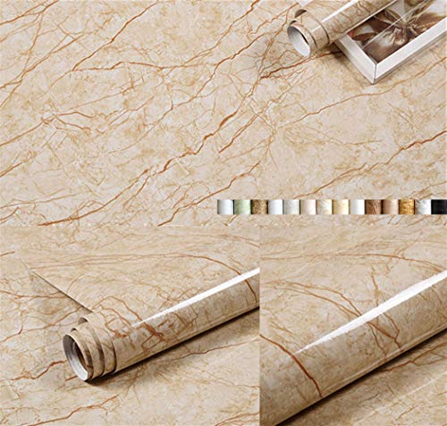 LIVEINU Aufkleber Küchenschränke PVC Tapeten Küche Selbstklebend Klebefolie Möbel Wasserfest Aufkleber für Schrank Küchenschränke Möbel Selbstklebende Folie Küchenschrank Braun 2 60x300cm von LIVEINU