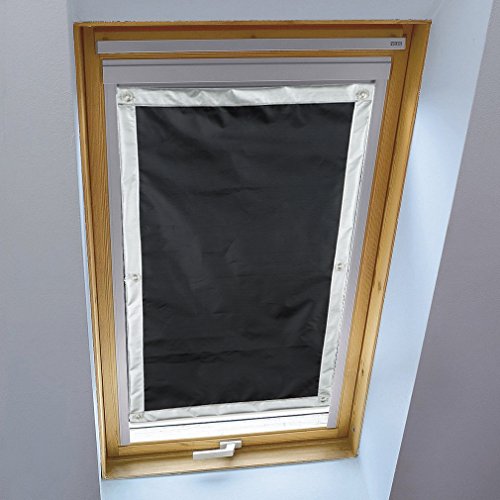 LIVEINU Dachfensterrollo für Dachfenster Verdunkelungsrollo Sonnenschutzrollo UV Schutz Thermo Rollo mit Saugnäpfe Ohne Bohren 100% Blickdicht Schwarz 37 x 52 cm LIVEINU Dachfensterrollo für Dachfenster Verdunkelungsrollo Sonnenschutzrollo UV Schutz Thermo Rollo mit Saugnäpfe Ohne Bohren 100% Blickdicht Schwarz 37 x 52 cm von LIVEINU