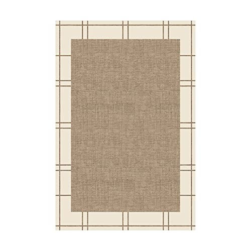 LIVEINU Flanell Geometrisch Teppich mit Anti-Rutsch Unterstützung Faltbar Waschbar Teppich Fußmatten für Wohnzimmer, Esszimmer, Schlafzimmer oder Kinderzimmer 160 x 230 cm Braun von LIVEINU