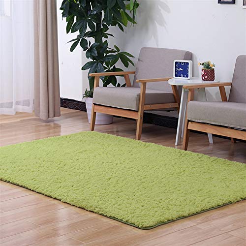 LIVEINU Hochflor Shaggy Teppich für Wohnzimmer Langflor Pflegeleicht Rechteck Teppich Hochwertig Hohe Fadendichte Wasser Absorbierend Badezimmerteppich Für Wohnzimmer Grün 200x400cm von LIVEINU