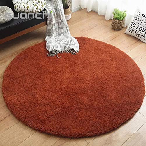 LIVEINU Hochflor Shaggy Teppich für Wohnzimmer Langflor Pflegeleicht Rund Teppich Hochwertig Hohe Fadendichte Wasser Absorbierend Badezimmerteppich Für Wohnzimmer Kaffee Ø 60 cm von LIVEINU