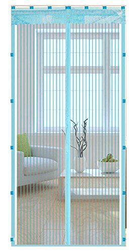 LIVEINU Magnet Fliegengitter Tür Insektenschutz Mit Klebstoff-Clip Magnetvorhang Klebmontage Ohne Bohren Moskitonetz Für Balkontür Wohnzimmer Schiebetür Terrassentür Blau 80x210cm LIVEINU Magnet Fliegengitter Tür Insektenschutz Mit Klebstoff-Clip Magnetvorhang Klebmontage Ohne Bohren Moskitonetz Für Balkontür Wohnzimmer Schiebetür Terrassentür Blau 80x210cm von LIVEINU