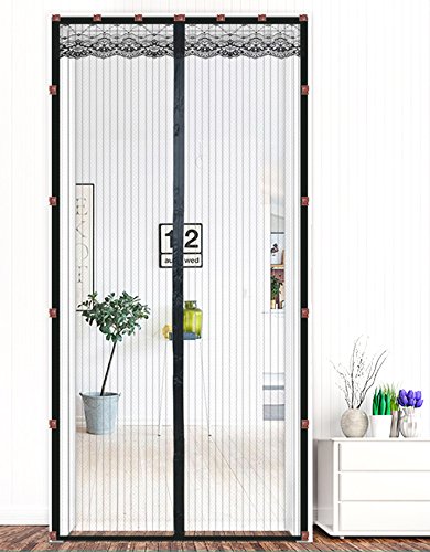 LIVEINU Magnet Fliegengitter Tür Insektenschutz Mit Klebstoff-Clip Magnetvorhang Klebmontage Ohne Bohren Moskitonetz Für Balkontür Wohnzimmer Schiebetür Terrassentür Schwarz 100x210cm LIVEINU Magnet Fliegengitter Tür Insektenschutz Mit Klebstoff-Clip Magnetvorhang Klebmontage Ohne Bohren Moskitonetz Für Balkontür Wohnzimmer Schiebetür Terrassentür Schwarz 100x210cm von LIVEINU
