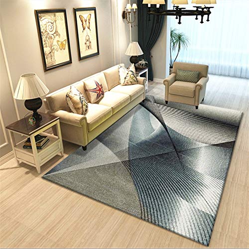LIVEINU Modern Teppich mit Anti-Rutsch Unterstützung Abwaschbarer Kurzflor Teppich Fußmatten für Wohnzimmer, Esszimmer, Schlafzimmer oder Kinderzimmer DT006-6 50x80cm von LIVEINU