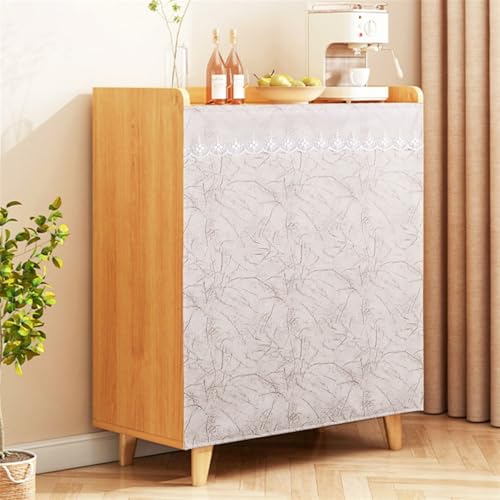 LIVEINU Schrankvorhänge für Küche, Kleiderschrank, Badezimmer, Staubdichter Vorhang für Regale, Wandpaneele, h?ngende Tür, Selbstklebend, wei? von LIVEINU