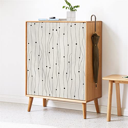 LIVEINU Schrankvorhänge für Küche, Kleiderschrank, Badezimmer, Staubdichter Vorhang für Regale, Wandpaneele, hängende Tür, Japanische Noren, Klettverschluss 130cm B x 200cm H Beige Punkt von LIVEINU