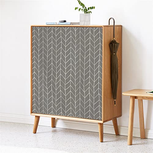 LIVEINU Schrankvorhänge für Küche, Kleiderschrank, Badezimmer, Staubdichter Vorhang für Regale, Wandpaneele, hängende Tür, Japanische Noren, Klettverschluss 130cm B x 200cm H Geometrisches Grau von LIVEINU