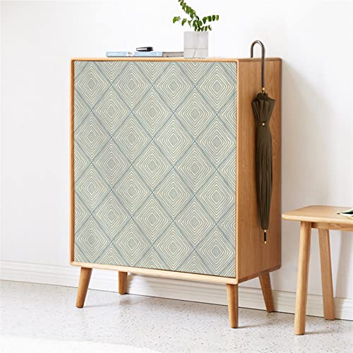 LIVEINU Schrankvorhänge für Küche, Kleiderschrank, Badezimmer, Staubdichter Vorhang für Regale, Wandpaneele, hängende Tür, Japanische Noren, Klettverschluss 60cm B x 85cm H Geometrisch 2 von LIVEINU