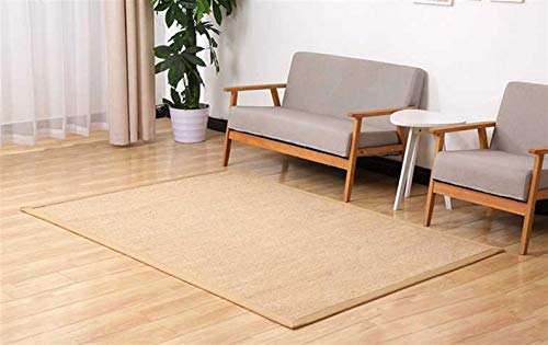 LIVEINU Sisal Natur Teppich mit rutschfest Sisalteppich Modern Hochwertige Bordüre Flachgewebe Sisal Läufer Teppich Fußmatten Für Schlafzimmer 40x120cm Natur von LIVEINU