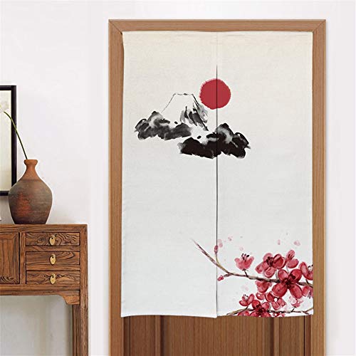 LIVEINU Tür Vorhang Modern Leinen Vorhang Japanische Noren Panels Für Schlafzimmer Tür Vorhang mit Teleskopstange 80x120cm Style 2 LIVEINU Tür Vorhang Modern Leinen Vorhang Japanische Noren Panels Für Schlafzimmer Tür Vorhang mit Teleskopstange 80x120cm Style 2 von LIVEINU