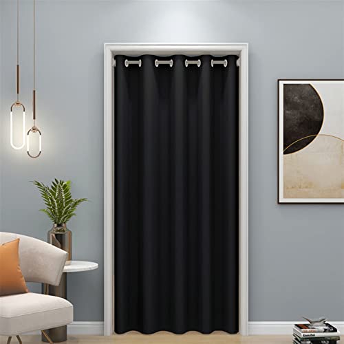 LIVEINU Türvorhang Blickdicht Thermo Gardinen Vorhang mit Ösen Schlaufenschal Thermogardine Thermovorhang Kälteschut Wärmeisolierend für Schlafzimmer Tür Schrank Vorhang Schwarz 150x180cm LIVEINU Türvorhang Blickdicht Thermo Gardinen Vorhang mit Ösen Schlaufenschal Thermogardine Thermovorhang Kälteschut Wärmeisolierend für Schlafzimmer Tür Schrank Vorhang Schwarz 150x180cm von LIVEINU