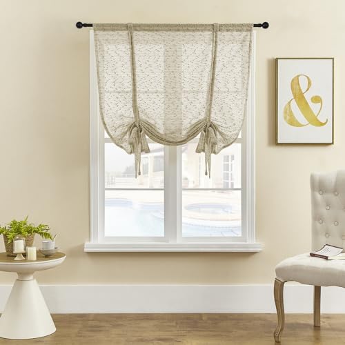 LIVEINU Verdunklungsvorhänge, strukturiert, Thermisch isoliert, zum Binden, verstellbare Ballonstangen-Tasche, Kurze Vorhänge für kleine Fenster, Hellbraun 2, 107x160cm LIVEINU Verdunklungsvorhänge, strukturiert, Thermisch isoliert, zum Binden, verstellbare Ballonstangen-Tasche, Kurze Vorhänge für kleine Fenster, Hellbraun 2, 107x160cm von LIVEINU