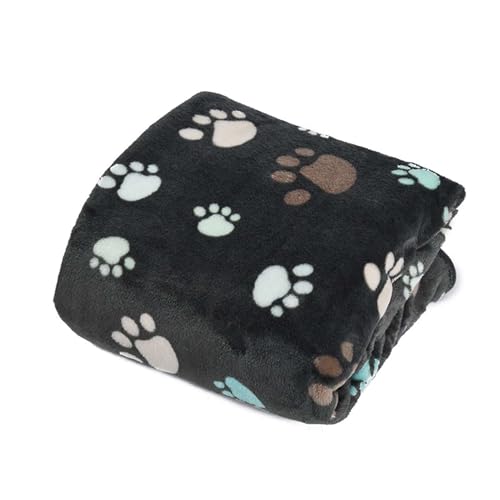 LIVEINU wasserdichte Decke für Sofa, Hundedecke Flauschig, Fleecedecke Hunde, Weiche Warme Haustier Decken, mit niedlichem Knochen-Druck, für kleine und mittelgroße Hunde, Katzen, Kaffee, 100x150cm von LIVEINU