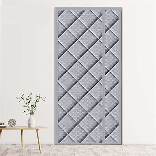 Liveinu Reversibel Wärmeschutzvorhang Thermo Türvorhang Fliegengitter Panel-Isolierung Thermovorhang Wasserdicht Winddicht Klimaanlage Fliegenvorhang 80x190cm Grau von LIVEINU