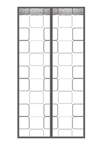 Liveinu Wärmeschutzvorhang Magnet Thermo Türvorhang Fliegengitter Panel-Isolierung Thermovorhang Wasserdicht Winddicht Klimaanlage Fliegenvorhang für Balkontür Wohnzimmer 70x200cm Style 1 von LIVEINU