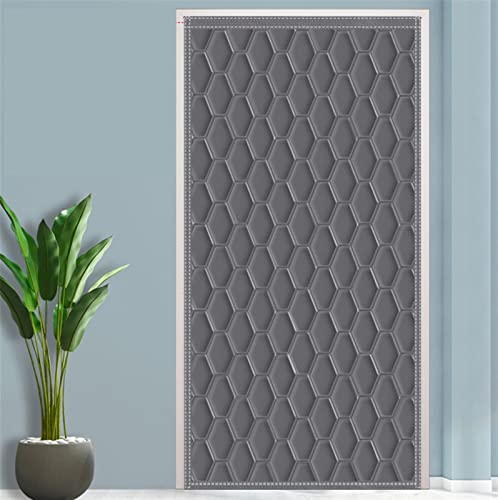 Liveinu Wärmeschutzvorhang Thermo Türvorhang Wärmeisolierend Panel-Isolierung Thermovorhang Wasserdicht Winddicht Klimaanlage Verdunklungsvorhänge 70x200cm Grau One-Panel von LIVEINU
