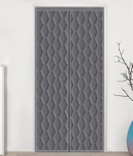 Liveinu Wärmeschutzvorhang Thermo Türvorhang Wärmeisolierend Panel-Isolierung Thermovorhang Wasserdicht Winddicht Klimaanlage Verdunklungsvorhänge 95x200cm Grau von LIVEINU