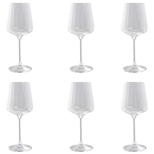 Livellara MILANO Weinglas 310 ml Glas, 6er-Set, spezielle Gläser für Rot- oder Weißwein, transparent, Kollektion: Renaissance von Livellara MILANO