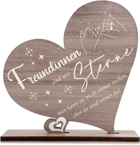 Geschenke für Freundinnen Holz Schild Herz Holzschild Heimat Dekoration Geschenke für Freundin, Beste Freundin Geschenke, Geschenke für Frauen Schwester Freundinne von LIVESTN