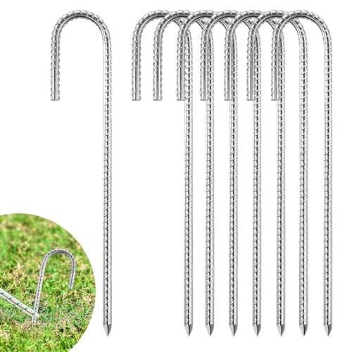 Zeltheringe,18 Stück 18cm Zelt-Heringe aus Aluminium Heringe Camping Heringe Erdnägel Stabil Garten Stakes Nägel Zeltzubehör Heringe, Für Camping Markise Netting Plane (J) von LIVESTN