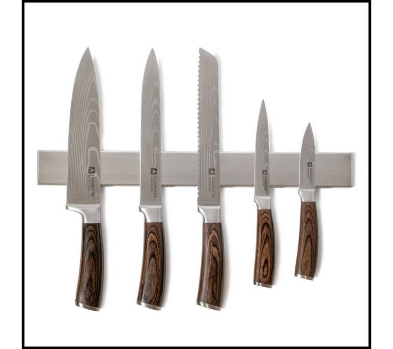 LIVINA HOME Messer-Set Messer-Set Küchenmesser, Kochmesser mit magnetische Messer-Leiste (6-tlg), Magnetleiste aus Edelstahl, inkl. Geschenk, Sommer Angebot! von LIVINA HOME