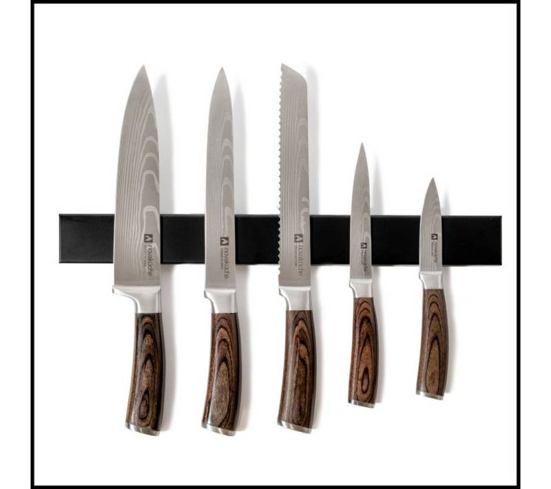 LIVINA HOME Messer-Set Messer-Set Küchenmesser, Kochmesser mit magnetische Messer-Leiste (6-tlg), Magnetleiste aus Edelstahl, inkl. Geschenk, Sommer Angebot! von LIVINA HOME