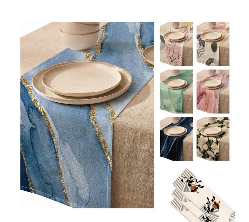 LIVINA HOME Tischläufer Premium Tischdecke abwaschbar, Tischband, moderne Leinenoptik Decke, Tischtuch, Juteband, Gartentischdecke, Tafeltuch LIVINA HOME Tischläufer Premium Tischdecke abwaschbar, Tischband, moderne Leinenoptik Decke, Tischtuch, Juteband, Gartentischdecke, Tafeltuch von LIVINA HOME