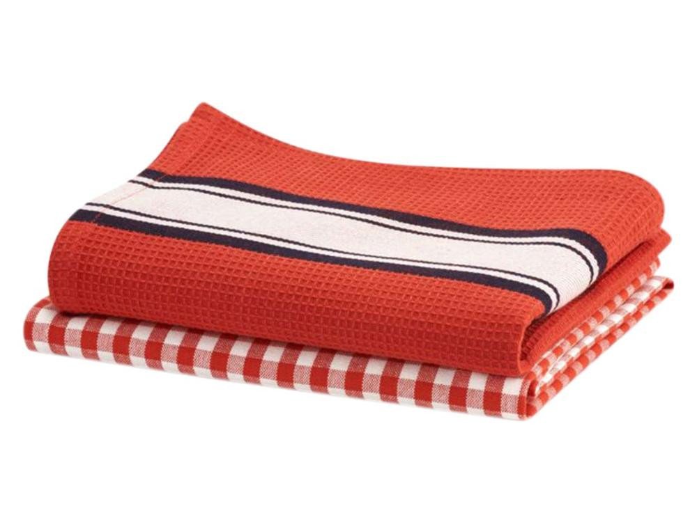 LIVING CRAFTS Geschirrtuch Living Crafts Bio-Geschirrtuch 'DELHI', 2 Stk. von LIVING CRAFTS