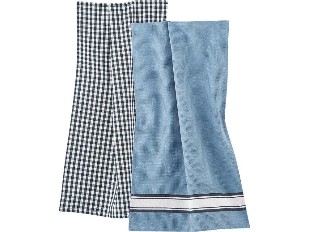 LIVING CRAFTS Geschirrtuch Living Crafts Bio-Geschirrtuch 'DELHI', 2 Stk. von LIVING CRAFTS