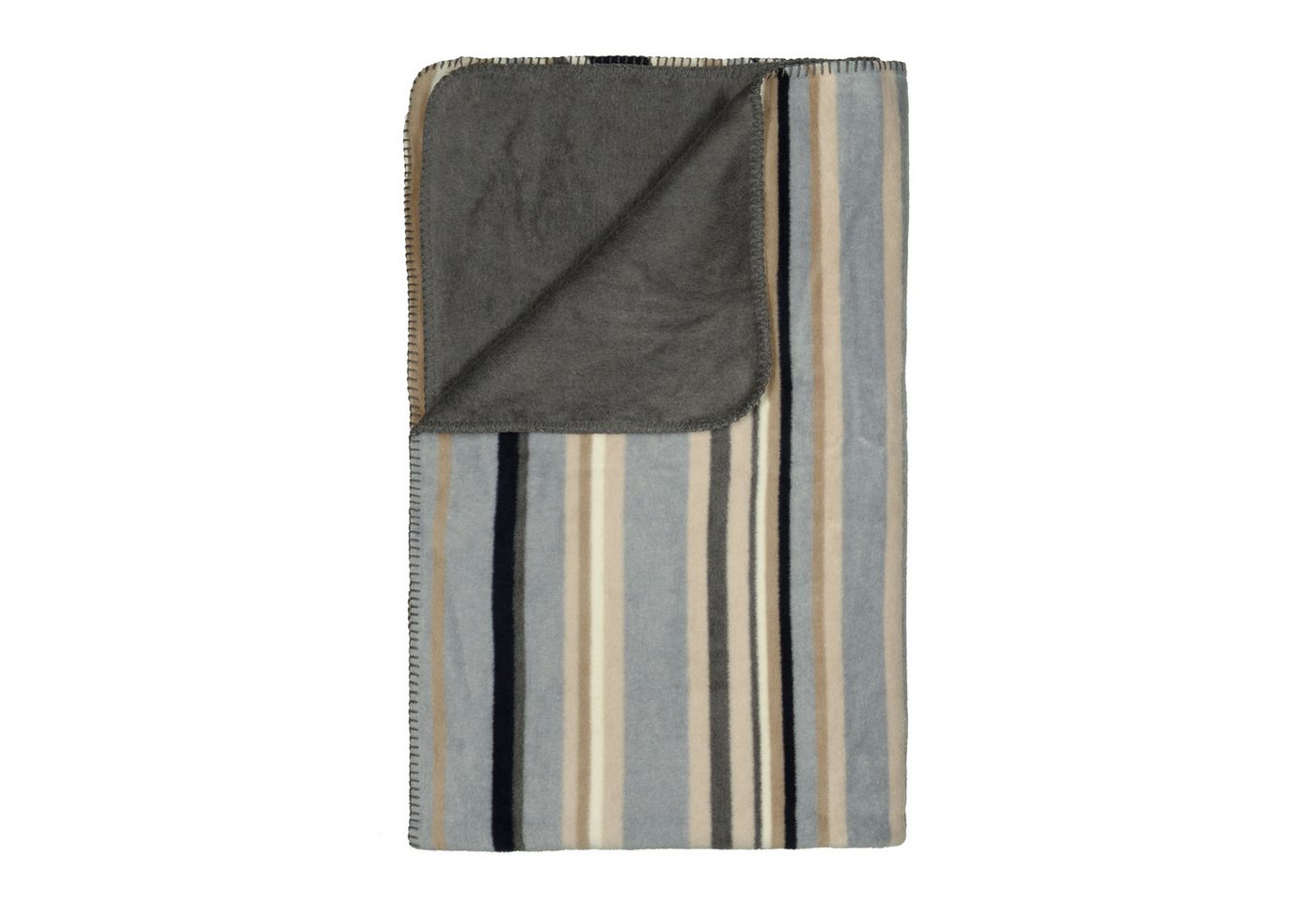 Wohndecke Wohndecke Plaid Kuscheldecke UNI + Streifen warm & weich, LIVING DREAMS, Kuscheldecke made in EUROPE Baumwollmischung Wohndecke Wohndecke Plaid Kuscheldecke UNI + Streifen warm & weich, LIVING DREAMS, Kuscheldecke made in EUROPE Baumwollmischung von LIVING DREAMS