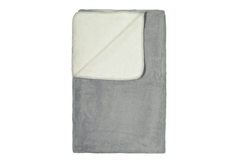 Wohndecke Wohndecke Plaid Kuscheldecke UNI + Streifen warm & weich, LIVING DREAMS, Kuscheldecke made in EUROPE Baumwollmischung von LIVING DREAMS