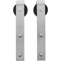 Intersteel - 2-teiliges Laufrollen-Set Basic 290 mm Edelstahl gebürstet von INTERSTEEL