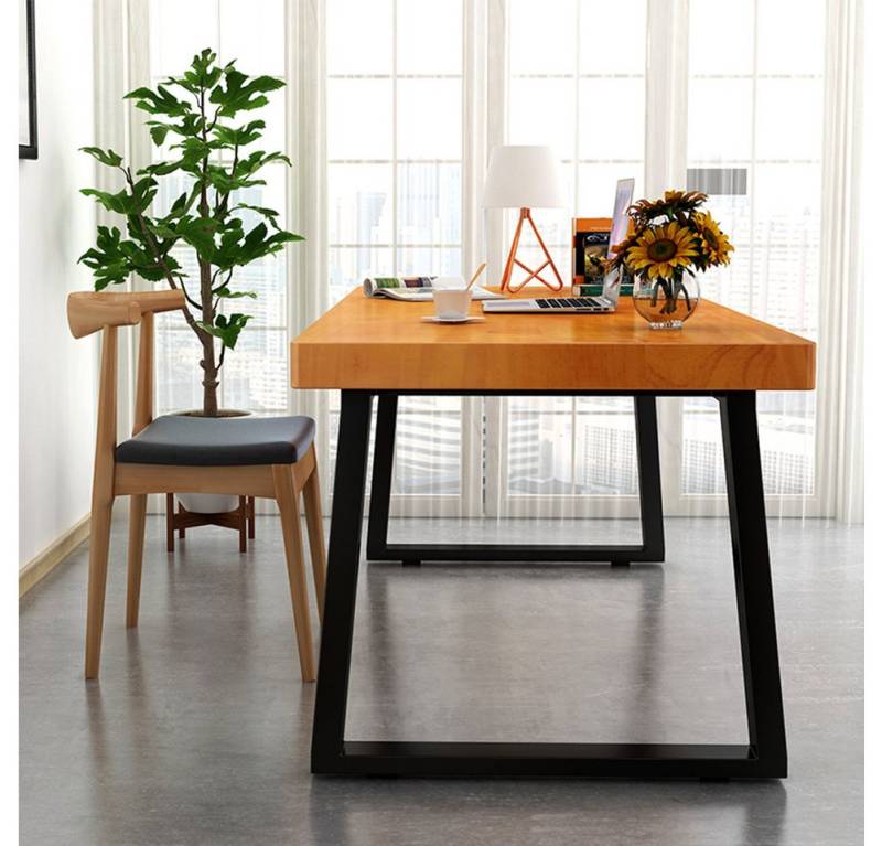 LIVINGANDHOME Tischbein 2er-Set Leiterförmige Tischbeine aus Metall, mit einer stilvollen und industriellen Optik, 60×72cm, schwarz von LIVINGANDHOME