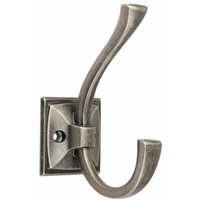 Garderobenhaken Singo, Kleiderhaken Silber antik, Wandhaken vintage - Altsilber von LIVINGPOINT24