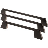 Möbelgriff ba 128mm, Küchengriff Schwarz matt, Schrankgriff Stilo von LIVINGPOINT24