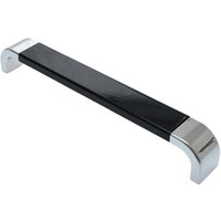 Livingpoint24 - Möbelgriff ba 192mm, Küchengriff Chrom & Schwarz, Türgriff BiColor von LIVINGPOINT24