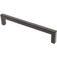 Möbelgriff ba 160mm, Küchengriff Schwarz matt, Türgriff eckig von LIVINGPOINT24