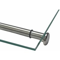 Regalbodenträger Edelstahl, Regalbodenhalter, Regalhalter Stick - Silber von LIVINGPOINT24