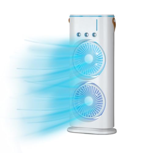 LIVINGTON AquaBreeze - Akku Ventilator mit Sprühnebel - Lufterfrischer - für drinnen & draußen - sofortige Abkühlung - kabelloser Tischventilator LIVINGTON AquaBreeze - Akku Ventilator mit Sprühnebel - Lufterfrischer - für drinnen & draußen - sofortige Abkühlung - kabelloser Tischventilator von LIVINGTON
