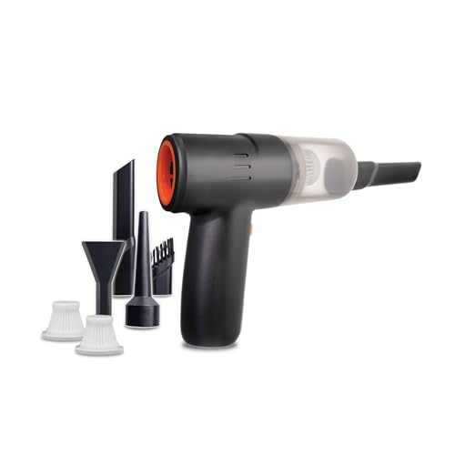 LIVINGTON PocketVac - Akku Handstaubsauger mit Gebläse - kabelloser Auto-Staubsauger - inkl. Aufsätze, USB-C Kabel, Aufbewahrungstasche & Filter von LIVINGTON