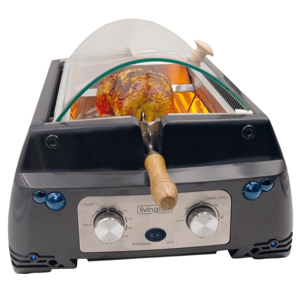 LIVINGTON Tischgrill Rotisserie Chef - Tischgrill - schwarz von LIVINGTON