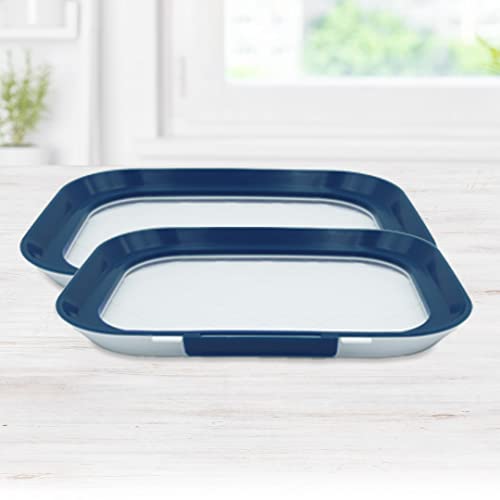 Livington Flex & Fresh Frischhalteplatten 2er-Set - Aufbewahrung Wurst & Käse – Vorratsdosen - spülmaschinengeeignet – luftdicht & stapelbar - Aufschnittbox Kühlschrank - Küche von LIVINGTON