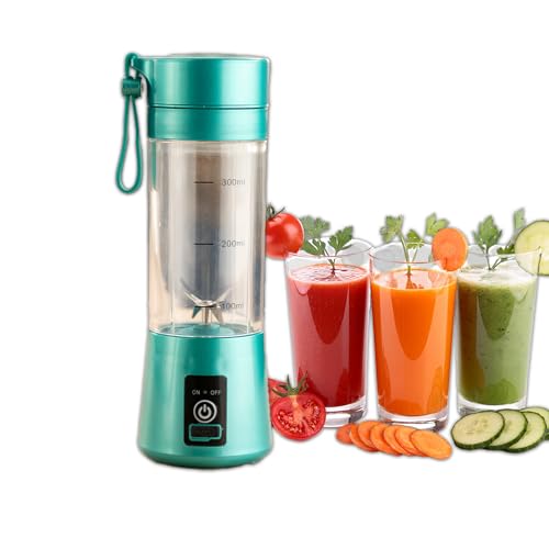 Livington Power Blender - Tragbarer Smoothie-Mixer - 380 ml Fassungsvermögen - USB-Aufladbar - Ideal für Reisen - Smoothie to go - spülmaschinengeeignet - Grün von LIVINGTON