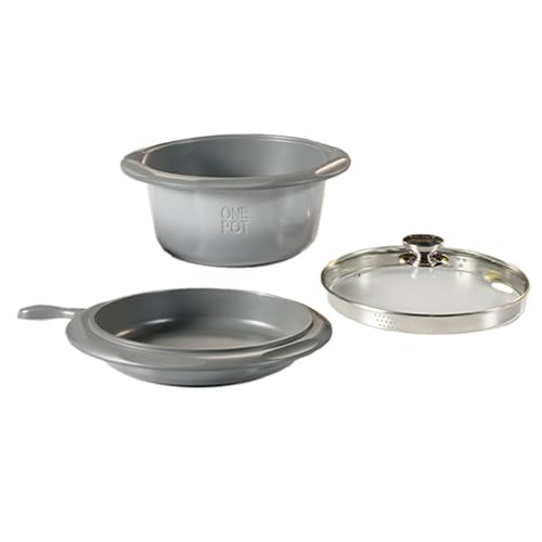 Livington WonderPot 4-in-1 Multifunktionstopf – 24 cm – Bratpfanne, Schmortopf, Kochtopf & Wärmesystem in Einem von LIVINGTON