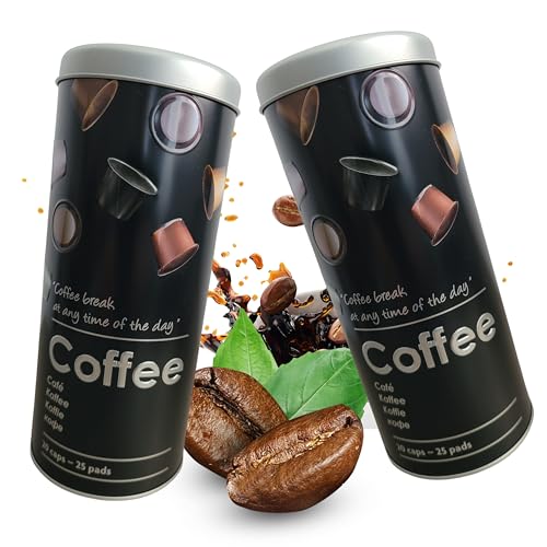 2 x Aromadichte Kaffeepaddosen - Kaffeepads aufbewahrung luftdicht für Pads und Kapseln - Kaffee pads Dose für jeden Haushalt. 2 x Aromadichte Kaffeepaddosen - Kaffeepads aufbewahrung luftdicht für Pads und Kapseln - Kaffee pads Dose für jeden Haushalt. von LIVIZIMO