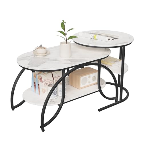 LIVLUX 2er Set Couchtisch (Schwarz) von LIVLUX